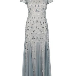 Adrianna Papell Keyhole Back Embellished Dress